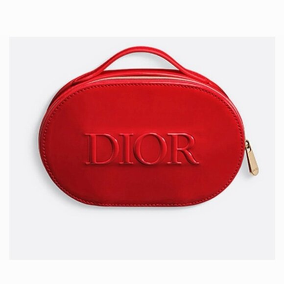 NIB DIOR RED PATENT VANITY CASE - Picture 9 of 14